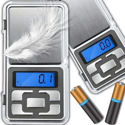 Immagine di Retoo bilancia digitale tascabile, 200 g/0.01 g, con funzione tara e display LCD, fine, dorata, digitale, monete, per pastiglie, gioielli, argento
