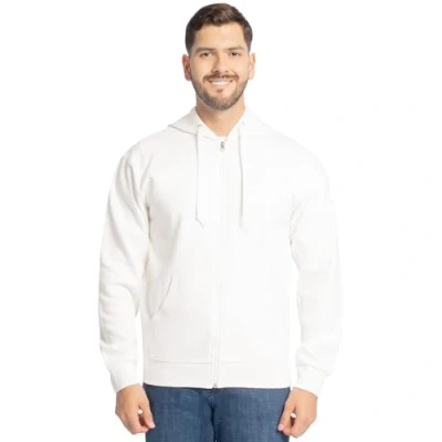 Immagine di Fruit of the Loom Eversoft Fleece Felpe con Cappuccio Camicia, Zip Intera Bianco, M Uomo