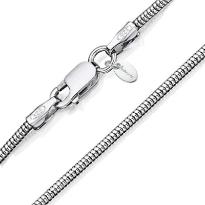 Immagine di Amberta Collana Serpente in Argento Sterling 925 per Donna: Snake Donna 50 cm
