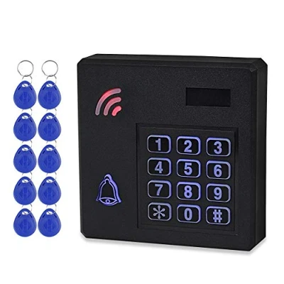 Immagine di HFeng Tastiera di controllo accessi RFID impermeabile IP68 Wiegand 26 Sistema per porte esterno 125KHz con tag portachiavi EM4100 da 10 pezzi