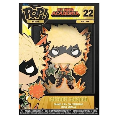 Immagine di Loungefly Funko POP! Large Enamel Pin MY HERO ACADEMIA: Bakugo Spille Smaltate Spilla da Collezione Carina per gli Zaini &amp; Borse Idea Regalo Merchandising Ufficiale