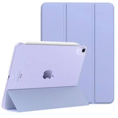 Immagine di MoKo Custodia per iPad Air 6a Gen 11 Pollici M2 2024/ 5a 2022/ 4a 2020, 11&#039;&#039; con Retro Rigido Traslucido, 6/5/4, Lavanda Viola