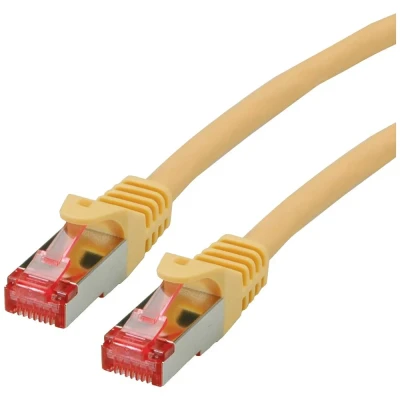 Immagine di Roline 21.15.2953 RJ45 cavo di rete, patch CAT 6 S/FTP 0.30 m Giallo doppia schermatura, Privo alogeni, Ritardante fiamma 1 pz.