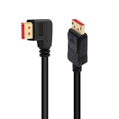 Immagine di BolAAzuL Cavo adattatore Displayport 1.4 a 90 gradi, ad angolo retto, 8K/60Hz, 4K/144Hz, 1,8 m, maschio/maschio, alta velocità, per GPU meshlicious/verticale SSUPD