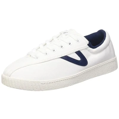 Immagine di TRETORN, Nyliteplus Scarpe da Ginnastica Donna in Tela, con Lacci, Stile Classico Vintage, Bianco e Blu Marino, 38.5 EU