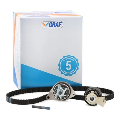 Immagine di GRAF KP837 1 Pompa Acqua + Kit cinghia Distribuzione 104 17mm per trasmissione dentata PEUGEOT: 207 Hatchback, 206 307 Hatchback