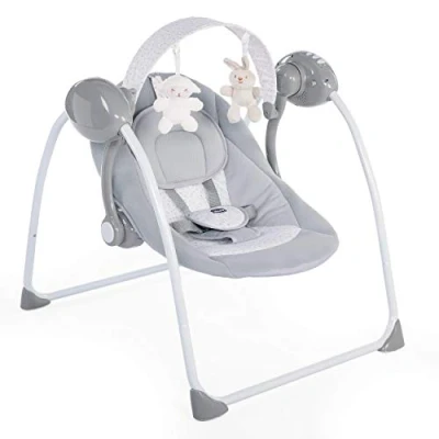 Immagine di Chicco Relax &amp; Play Sdraietta per bambini, completamente regolabile, automatica, musicale, imbottita, colore: grigio