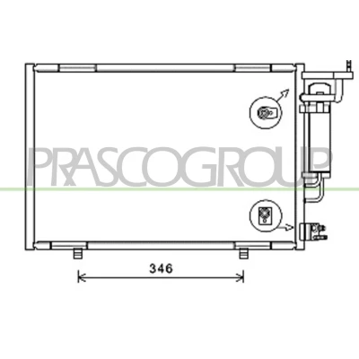 Immagine di PRASCO FD346C001 Condensatore con essiccatore 18 Alluminio 530 R 134a FORD: FIESTA 6, Ecosport Mk2