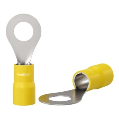 Immagine di Lumonic 25x capocorda ad anello M6 parzialmente isolato 4 6mm² I giallo set di capocorda, M6, a