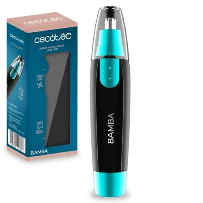 Immagine di Cecotec Restringitore Capelli Naso e Orecchie Wireless PrecisionCare NoseTrim. Tagliacapelli con lama in acciaio inox, design ergonomico coperchio protettivo per lama, funziona a batteria