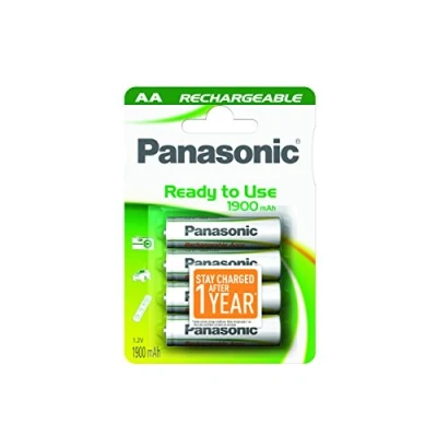 Immagine di Panasonic P6E/4BC Batterie ricaricabili EVOLTA mignon AA, 1,2 V, 1900/2050 mAh, confezione da 4