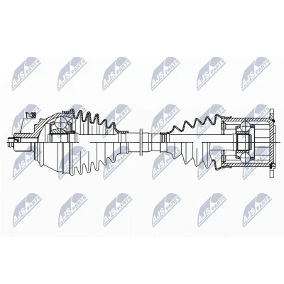 Immagine di NTY NPW AU 033 Albero motore / Semiasse Assale anteriore Sx 556