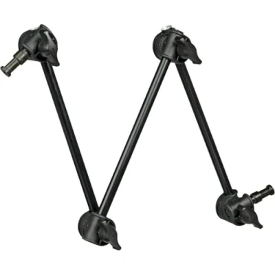 Immagine di Manfrotto 196AB 3 Braccetto Serie Articulated con sezioni e Supporto per Luce, Attacco 16mm 1/4&quot; Femmina, in Alluminio, Nero