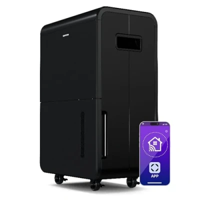 Immagine di KLARSTEIN DryFy Grand Smart 70L Luftentfeuchter WLAN App Steuerung, 8L Tank, 24h Timer, Automatische Abschaltung, Tragbar, Elektrischer für Keller &amp; Räume bis 90 m²