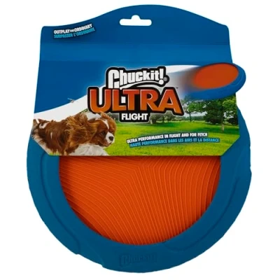 Immagine di Chuckit! Ultra Flight Frisbee all&#039;inseguimento del Cane Robusto per voli a Lunga Distanza Cani esigenti Taglia Unica
