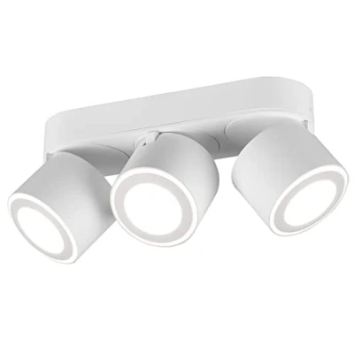 Immagine di Trio Leuchten Taurus 652910331 Lampada da incasso a soffitto, in metallo bianco opaco, 3 x 3,5 Watt + LED 1,5