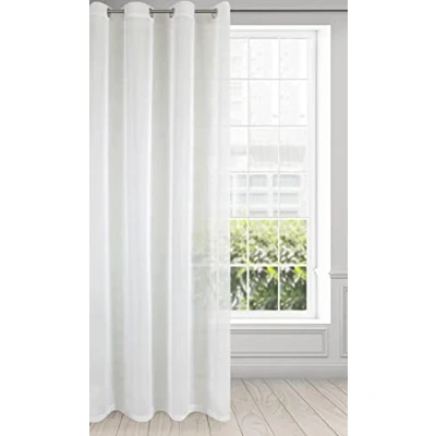 Immagine di Eurofirany LUCY Tenda in Voile, Trasparente con occhielli 1 Unità, Camera da Letto, Soggiorno, Cucina, 140 x 250cm, Crema