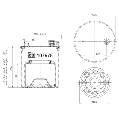 Immagine di FEBI BILSTEIN 107978 Soffietto, Sospensione pneumatica