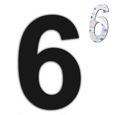 Immagine di nanlyiau 3in/7.5cm numero civico esterno adesivo numeri civici di Acciaio in Solido Inossidabile SUS304(6)