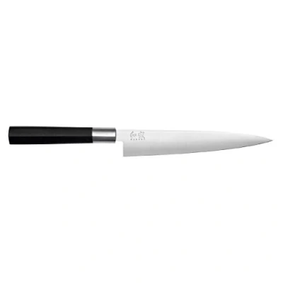 Immagine di Kai Wasabi Black Flexibles Coltello da Filetto 18,0 cm Lunghezza Lama Acciaio Inossidabile 6A/1K6 lucidato 58 (±1) HRC Manico in Polipropilene Nero filettare Made Japan