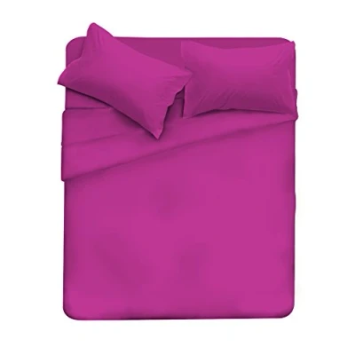 Immagine di Italian Bed Linen Max Color Completo Letto, 100% Cotone, Fucsia, 2 Posti