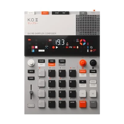 Immagine di teenage engineering EP133 K.O. II sampler, drum machine and sequencer with built in microphone effects