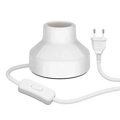 Immagine di ledscom.de lampada da tavolo TIX, interruttore, porcellana, bianco, 1x E27 max. 300W, tavolo, comodino, letto, luce notturna, in