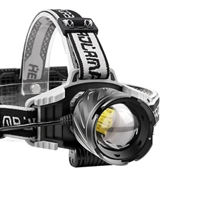 Immagine di WESLITE Lampada Frontale LED Ricaricabile 12000 Lumens, XHP99 da Testa Torcia Alta Potenza con Display di Digitale 4 Modalità Zoomable Luce Rossa Blu