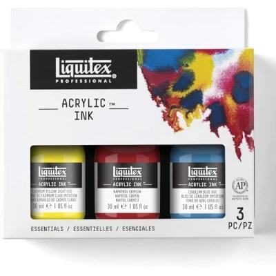 Immagine di Liquitex Ink! Set Da 3 Flaconi 30 ml &quot;Colori Trasparenti&quot;