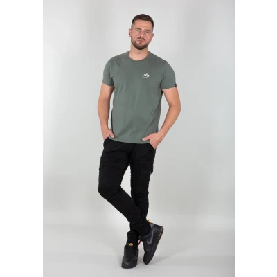 Immagine di Alpha Industries Small LOGO Tshirt basic, Uomo, Taglia: Small, Vintage green