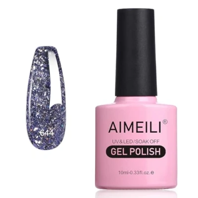Immagine di AIMEILI Smalto Semipermanente in Gel UV LED per Unghie Kit Smalti Semipermanenti Soak off Colori Manicure Flash di Esplosione Autunnale e Invernale (644) 10ml