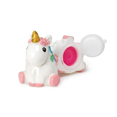 Immagine di Legami Lucidalabbra, Gusto Vaniglia, per Bambina, Gloss Rosa Trasparente, 4,5x5,5 cm, Tema Unicorn