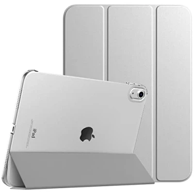 Immagine di TiMOVO Cover Custodia Compatibile con iPad 10 Generazione 10,9&quot; 2022, Retro in PC Rigido Semi Trasparente, Funzione di Auto Sveglia/Sonno, Argento