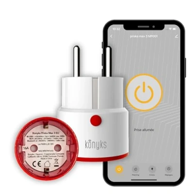 Immagine di Konyks Priska Max 3 EU WiFi + BT, funzioni avanzate V3, 16A, contatore di consumo, compatibile con Alexa e Google Home &amp; Tuya (1)