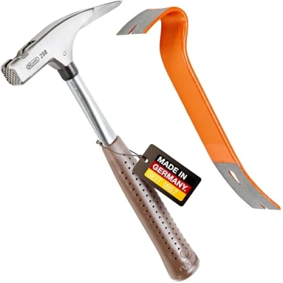 Immagine di PICARD Martello da latte n. 298 + ferro per unghie, peso testa 600 g, supporto magnetico resistente alla corrosione, manico in acciaio al cromo molibdeno, certificato GS, lunghezza 320 mm,