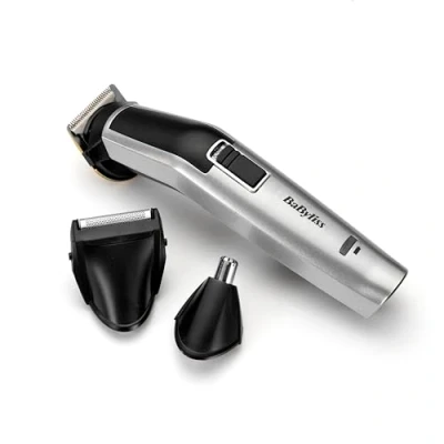 Immagine di BaByliss MT726E 8 in 1 Titanium Multi Trimmer Kit Grooming, Autonomia 60 minuti, Testina di Precisione con lame Titanio, rasatura, 3 Guide Barba, naso/orecchie, Guida Corpo