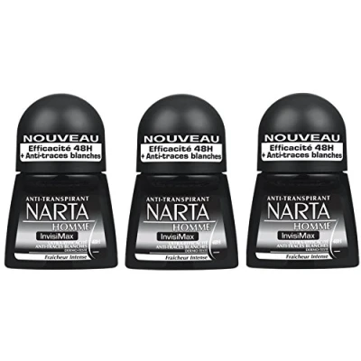 Immagine di Narta Deodorante Roll on da Uomo InvisiMax Efficace 24 Ore, 4 Confezioni 50 ml