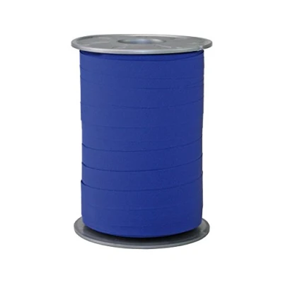Immagine di PRÄSENT nastro color blu, rocchetto di pacchi, lungh. 200 m, largh. 10 mm, bianco blu per decorare e bricolage, effetto carta regali in tutte le occasioni