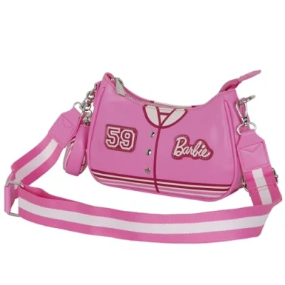 Immagine di Karactermania Barbie Varsity Fancy Borsa a tracolla per bambini, Taglia: One Size, Rosa