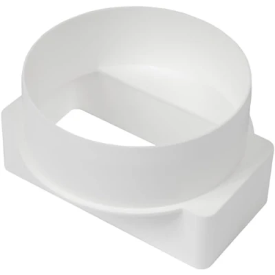 Immagine di Vent Systems 110 x 55 mm, connettore per canale rettangolare corto tubo rotondo Ø100 mm. Sistema di ventilazione, riscaldamento, raffreddamento
