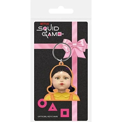 Immagine di Pyramid International Squid Game Portachiavi 3D con chiusura a zip o zaino (design bambola), prodotto ufficiale