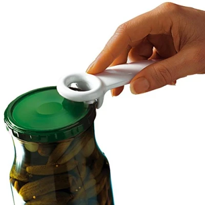 Immagine di KitchenCraft Apri Barattoli a Leva Forma di Chiave, Acciaio Inossidabile, Non Serve Ruotare, Solo Lavaggio Mano, (Colori Assortiti), 15 x 9,5 cm