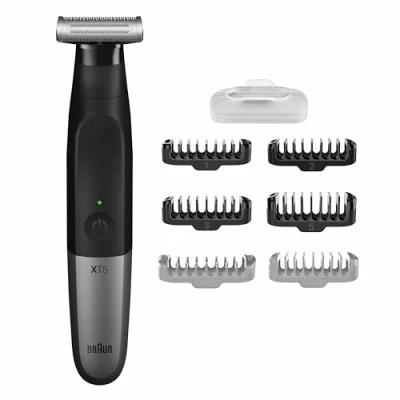 Immagine di Braun Series XT5, Rasoio Elettrico Barba Con Rifinitore per Depilazione Uomo, Custodia da Viaggio, Idea Regalo, XT5200 Grigio e Nero