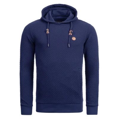 Immagine di Indicode Uomini York Hoodie Felpa con Cappuccio Navy S