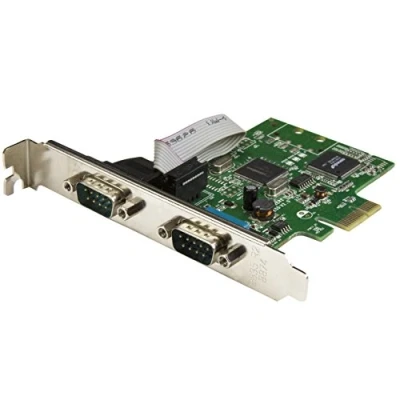Immagine di StarTech.com Scheda Seriale PCI Express da 2 porte DB9 con UART 16C1050, RS232