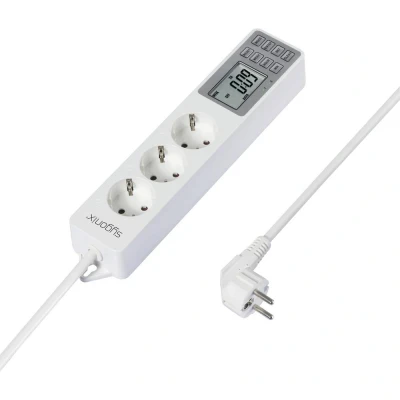 Immagine di Sygonix SY 4675078 Multipresa con timer 3 scomparti Bianco Schuko 1 pz.