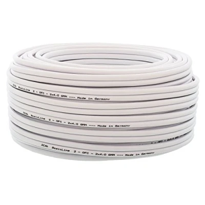 Immagine di DCSk cavo per altoparlante 15m (Bianco) 2x4mm² in rame OFC HiFi/Audio 99,99% con isolamento