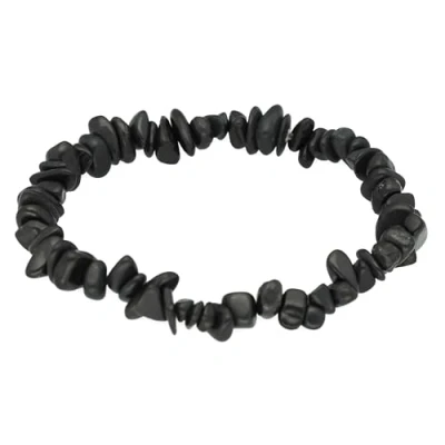 Immagine di Lebensquelle Plus bracciale con schegge di shungite in Pietra preziosa, 19 cm,