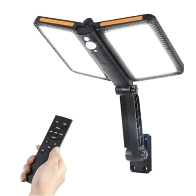 Immagine di COLBOR Faretti Solari a LED da Esterno, Luce Solare Esterno con Sensore di Movimento 5 Modalità 218 LEDs Regolabile Impermeabile IP65 per Patio Giardino Garage, Faretto Lampada