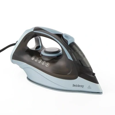 Immagine di Beldray BEL01621IBVDE Ferro da stiro PowerLite 3200 W, Spegnimento Automatico, Colpo di Vapore 200 g/min, Serbatoio 320 ml, Piastra in Ceramica, Controllo della Temperatura, Anticalcare